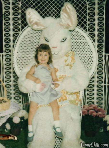 scary easter bunny pics. happy easter, love sara.